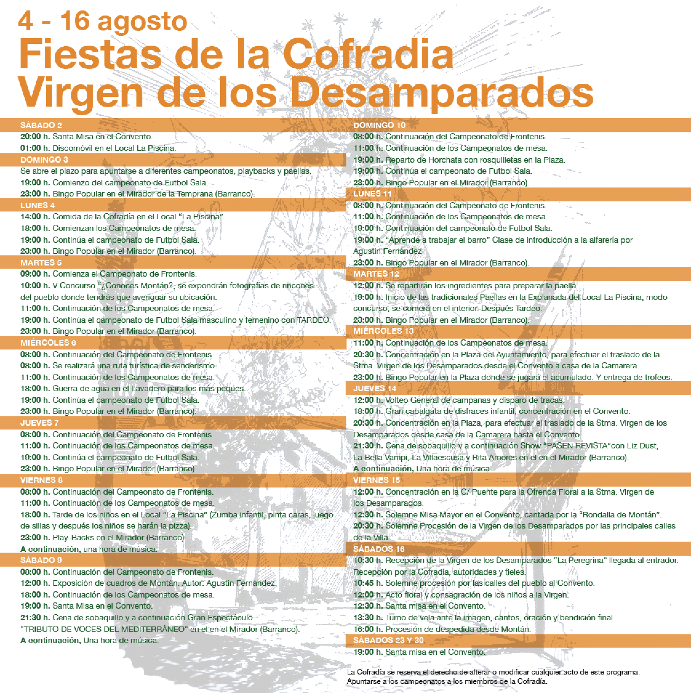 FIESTAS DE LA COFRADÍA